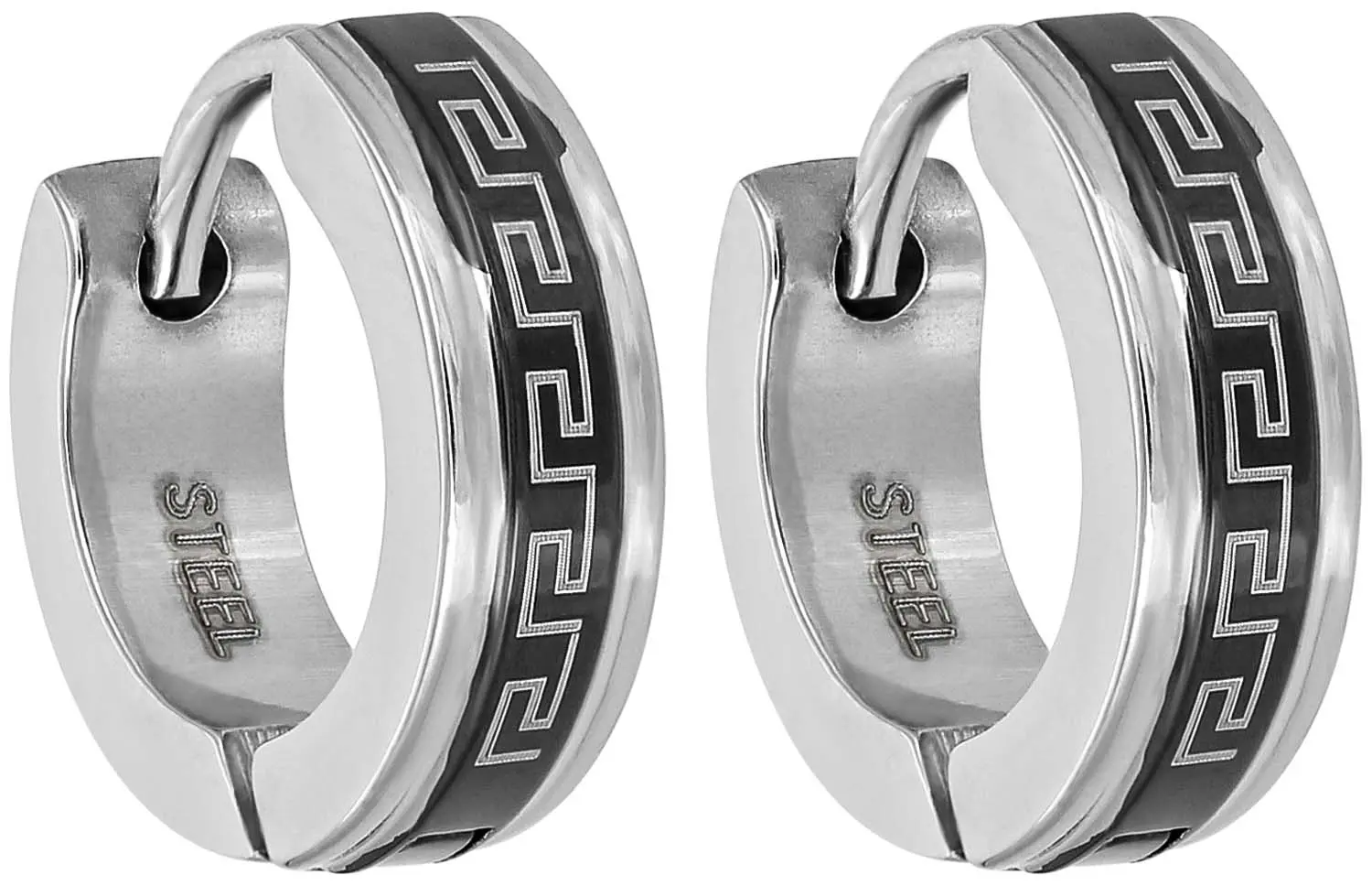 Herren Creolen - Steel Labyrinth