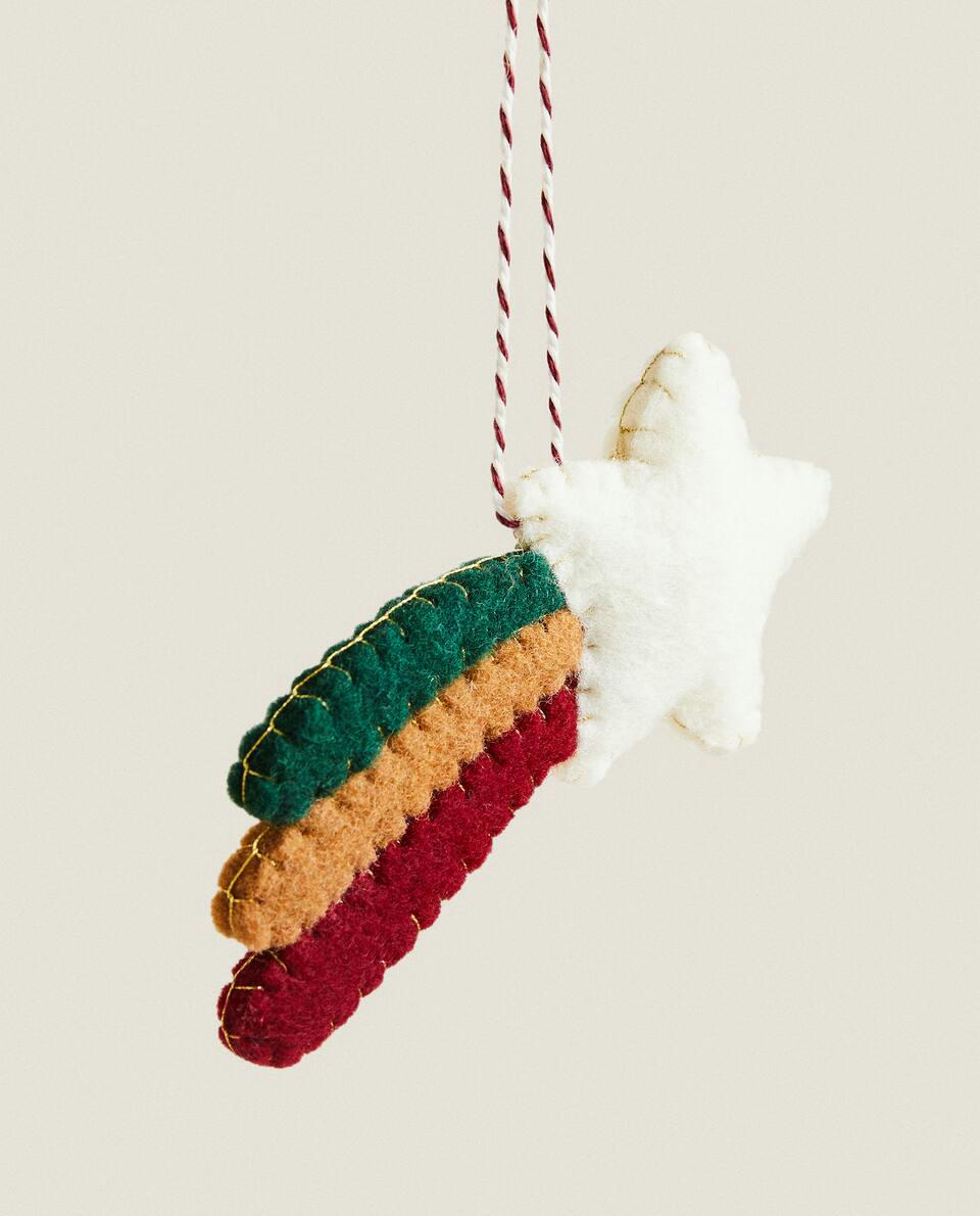 ESTRELA DE FELTRO PARA DECORAÇÃO DE NATAL