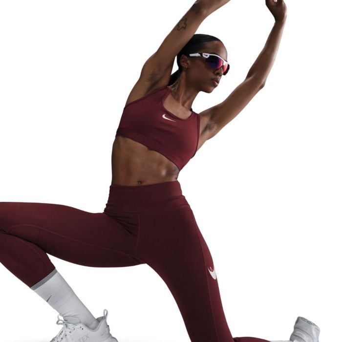 Nike Dame Lange tights Fast Mid-Rise 7/8 Tights Rød