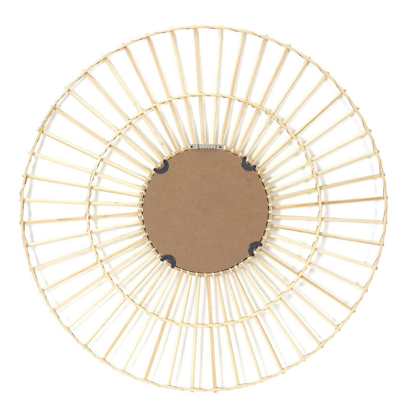 Home Deco Factory Miroir en rotin marron - D.75 cm