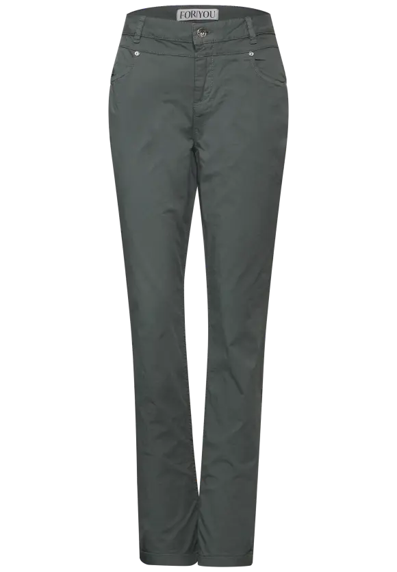 Casual Fit Twill Hose - marshy green
