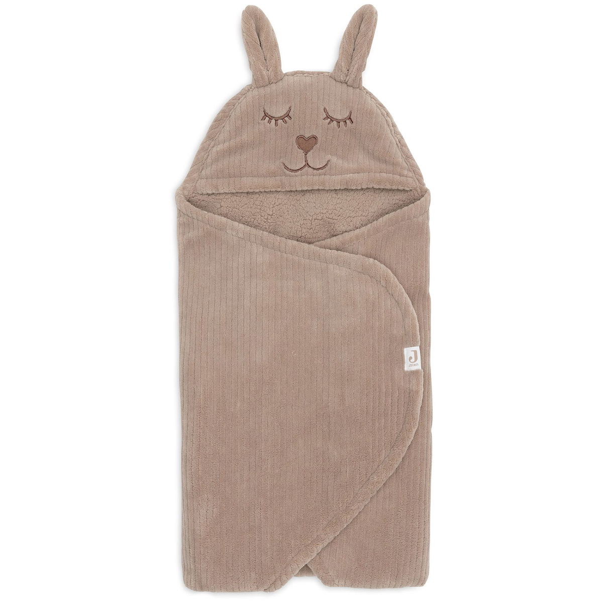 JolleinJollein   Einschlagdecke für Babyschale cloudy rib milky coffee