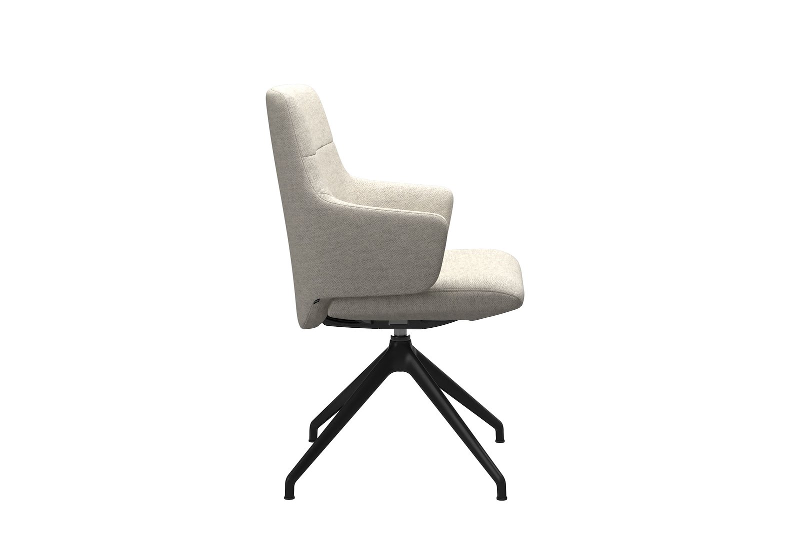 Chilli spisestol Tekstil Peony - Light Beige - Sort