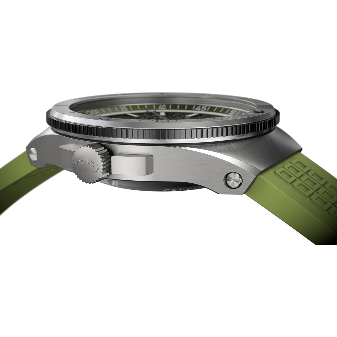 Fortis Marinemaster M-44 Chronometer Woodpecker Green Horizon Strap