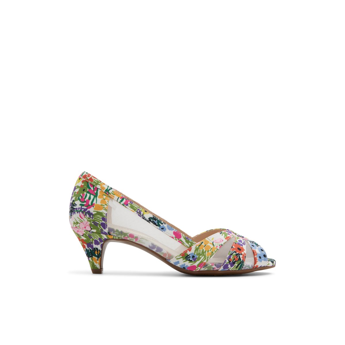 SOLEMATE-Drili-Talons/escarpins à bout ouvert - Mini talon - Noir Multi