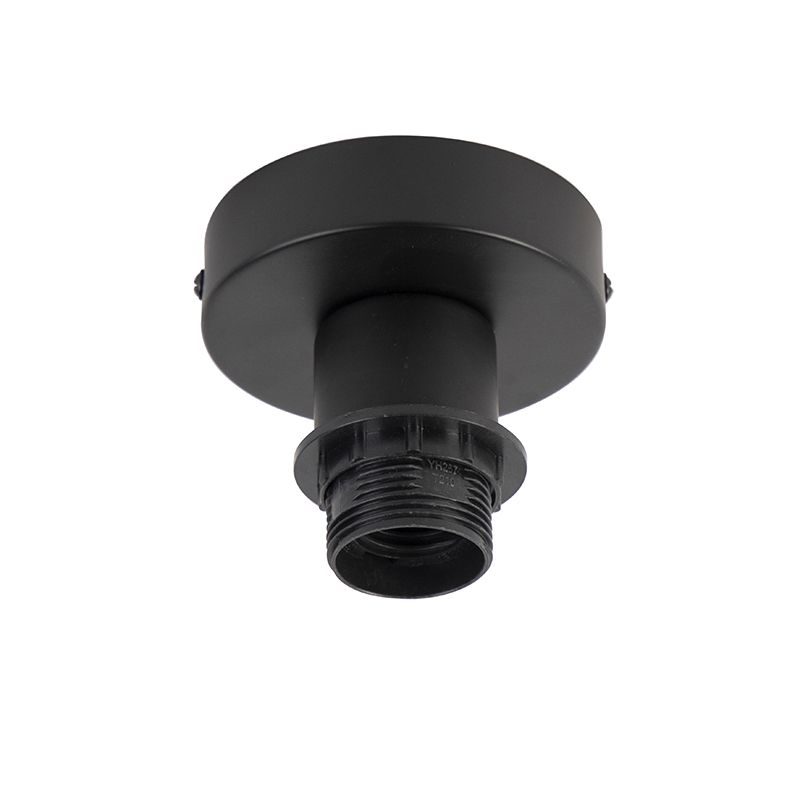 Plafondlamp mat zwart zonder kap - Combi