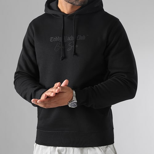 Sweat Capuche Black Series Bear Back Collection Noir