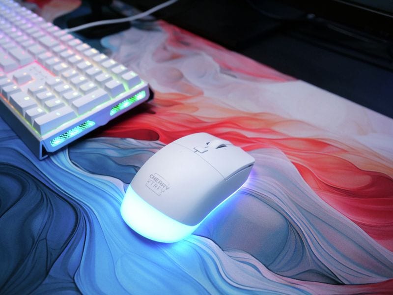 Cherry Gaming-Maus XTRFY M50 Wireless Weiss Kabellose Gaming-Maus