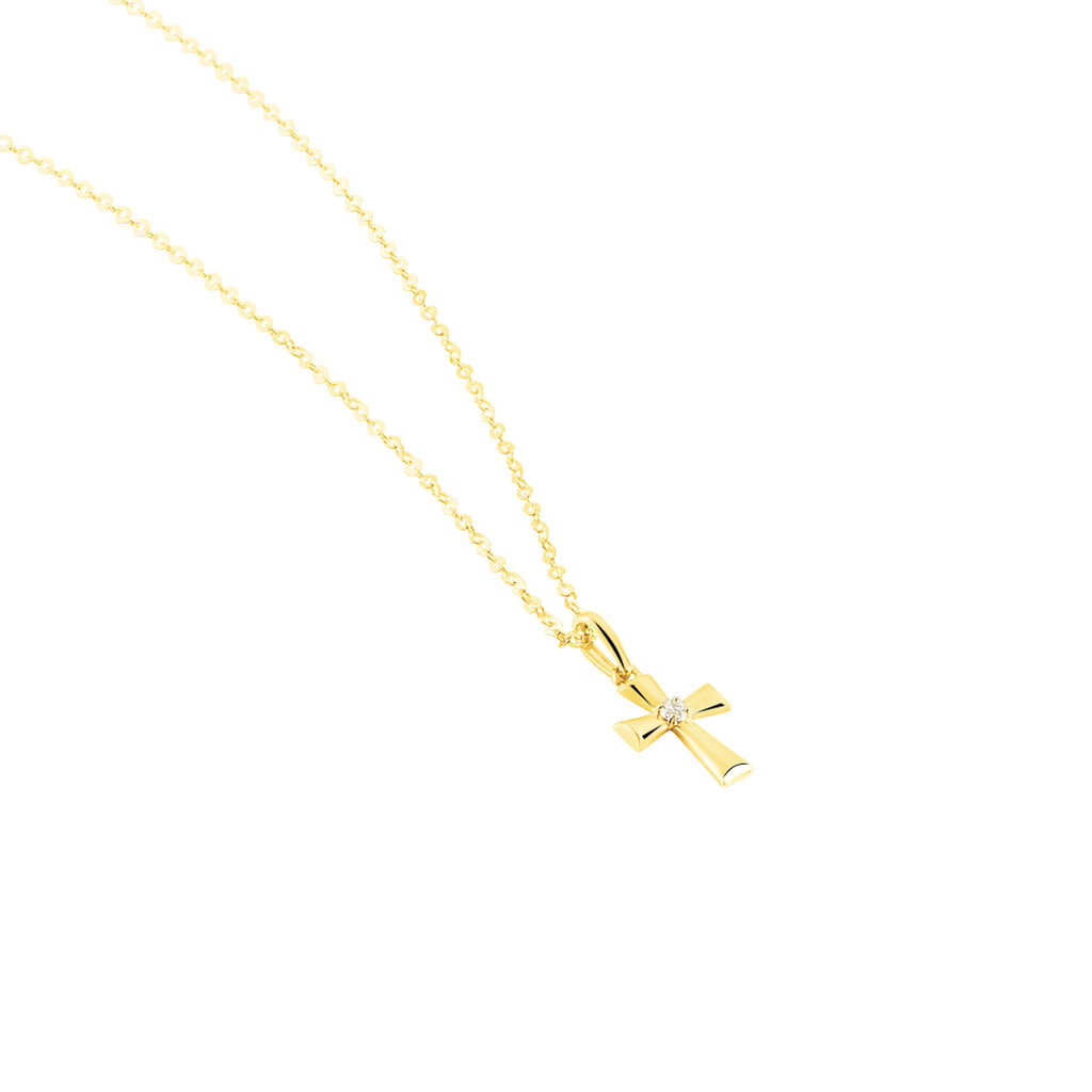 Collier Cobeia Or Jaune Oxyde De Zirconium