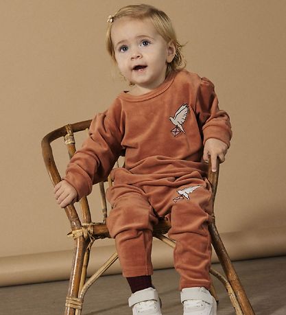 The New Geschwister-Sweatshirt - Drude - Velours - Chutney