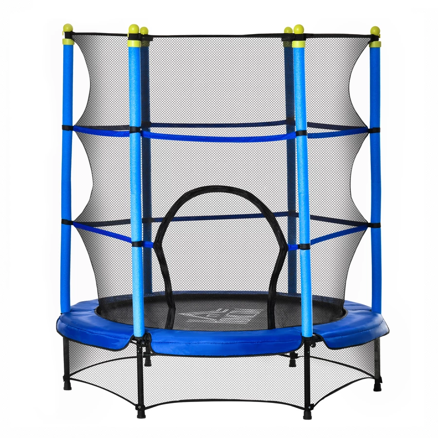 HOMCOM Trampolin mit Sicherheitsnetz blau