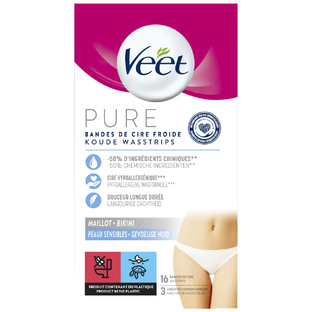 Veet Pure Koude Wasstrips Bikinilijn 16ST
