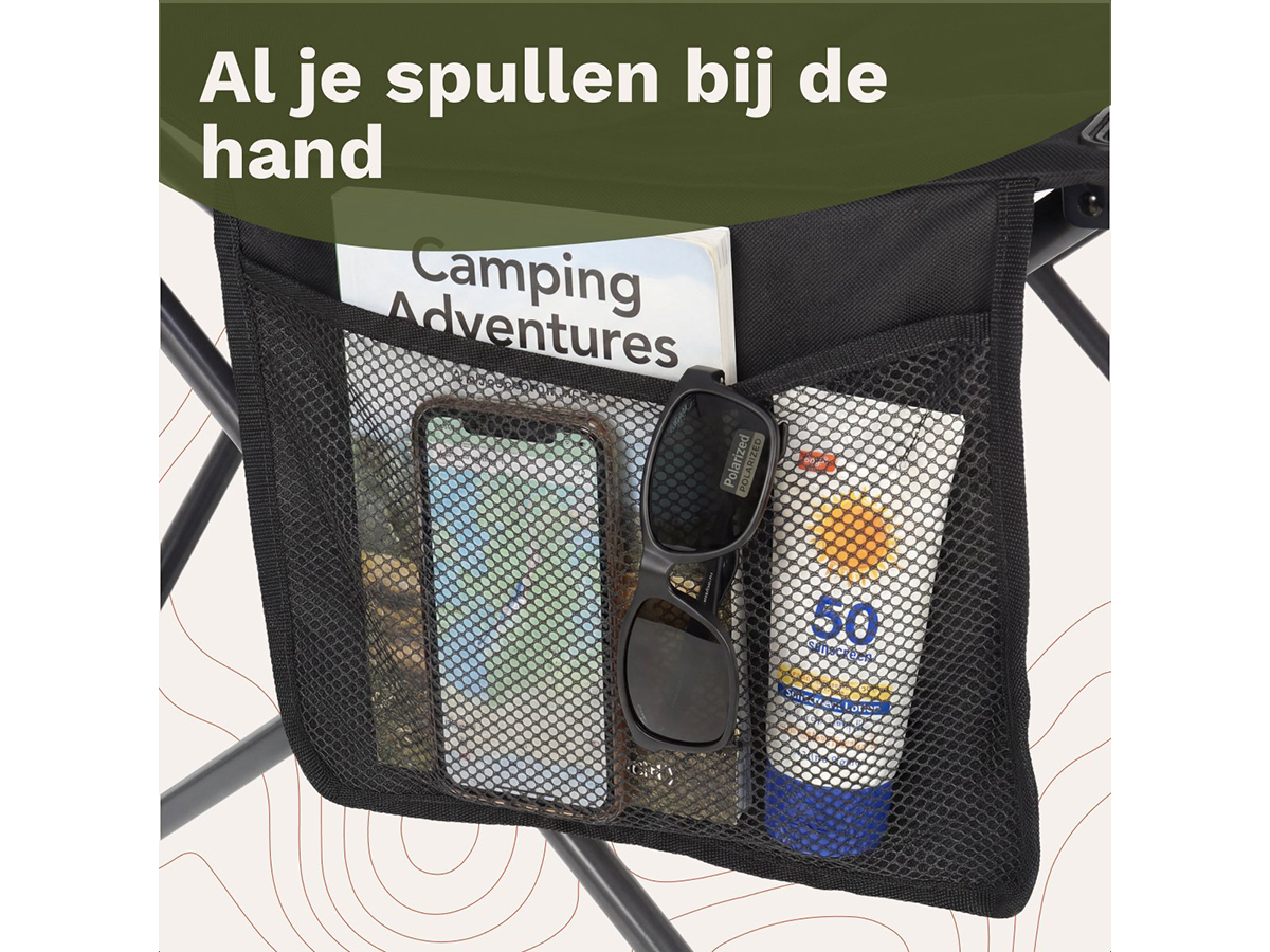 TRVLMORE Compact Plus Black vouwstoel - Set van 2