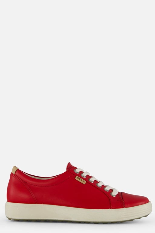 Ecco Soft 7 W Sneakers rood Leer