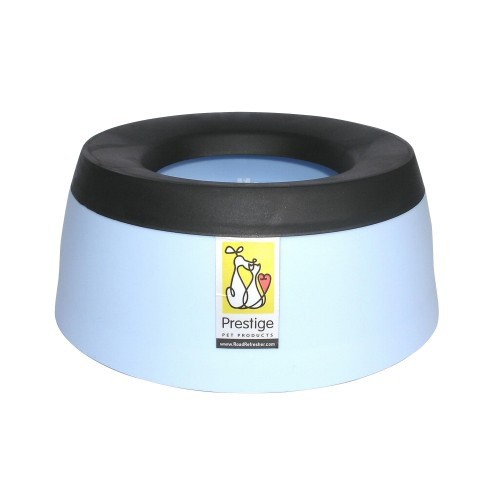 Tigela de água anti-respingos para cães ou gatos, azul