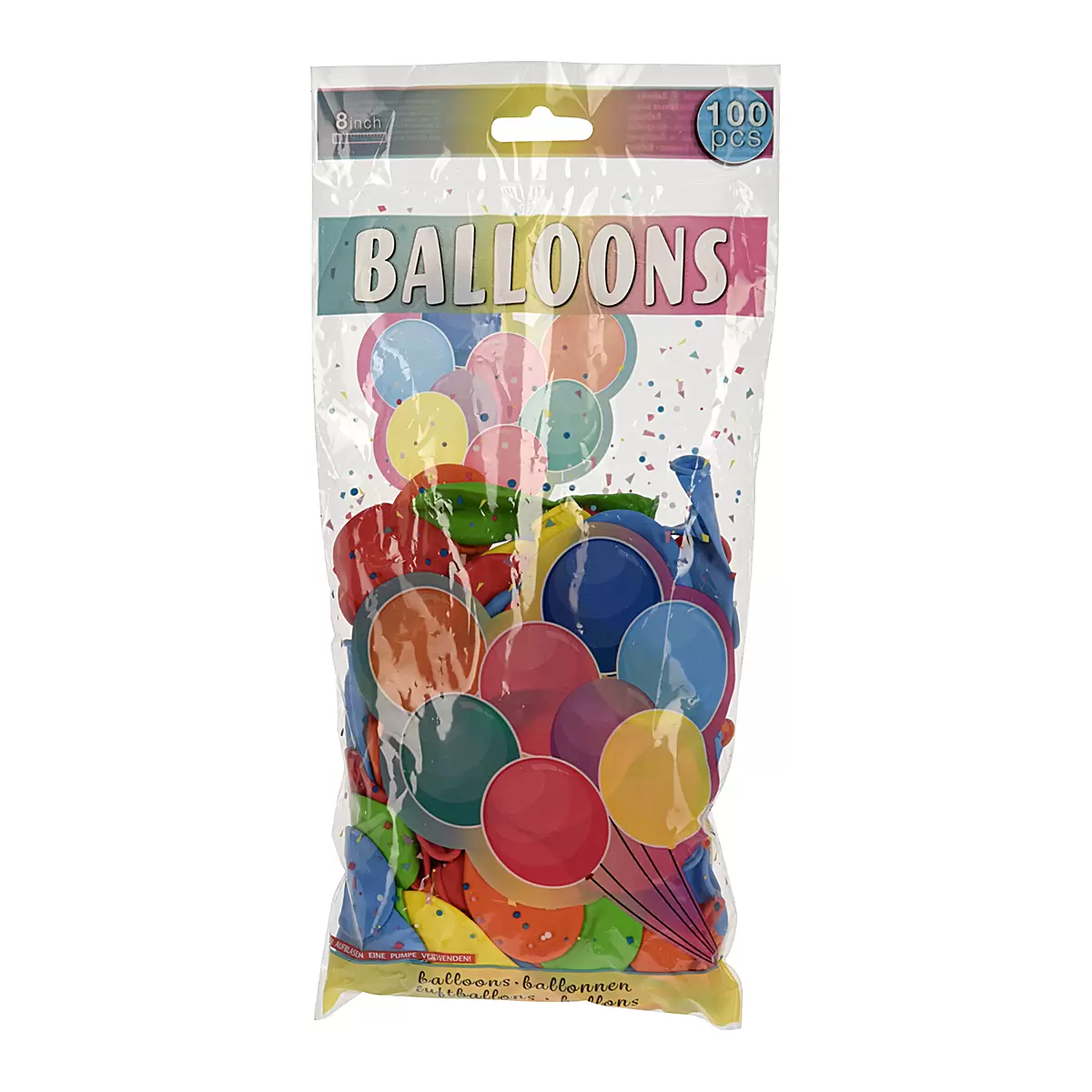 Ballon Set mit 100 Stück Bunt