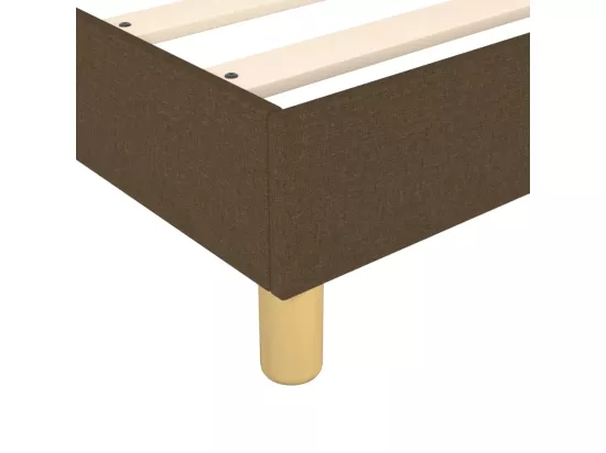 Sommier à lattes de lit Marron foncé 200x200 cm Tissu