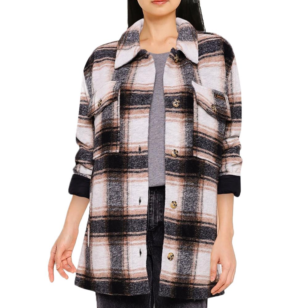 Superdry Surchemise à carreaux Noir/Blanc Femme Superdry