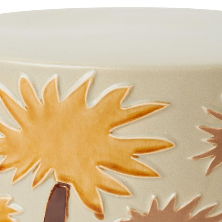 HKliving Earthenware bijzettafel Ø40 Coastal