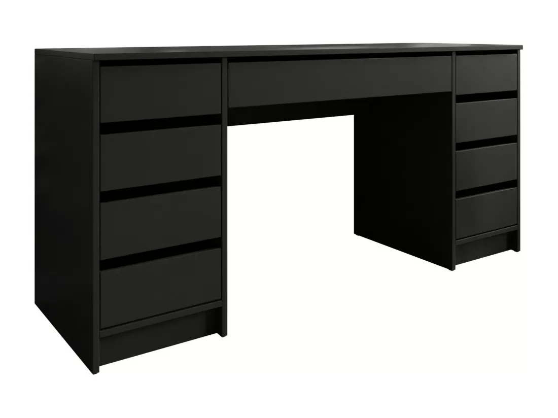 Bureau Comfivo 401, Avec tiroirs, 76x154x55cm, Noir
