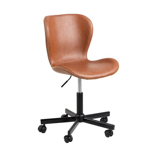 Kidsmill Bent Bureaustoel Leather Look Retro Brandy
