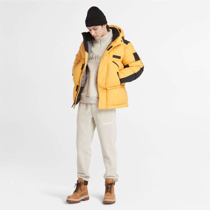 Casaco puffer masculino amarelo