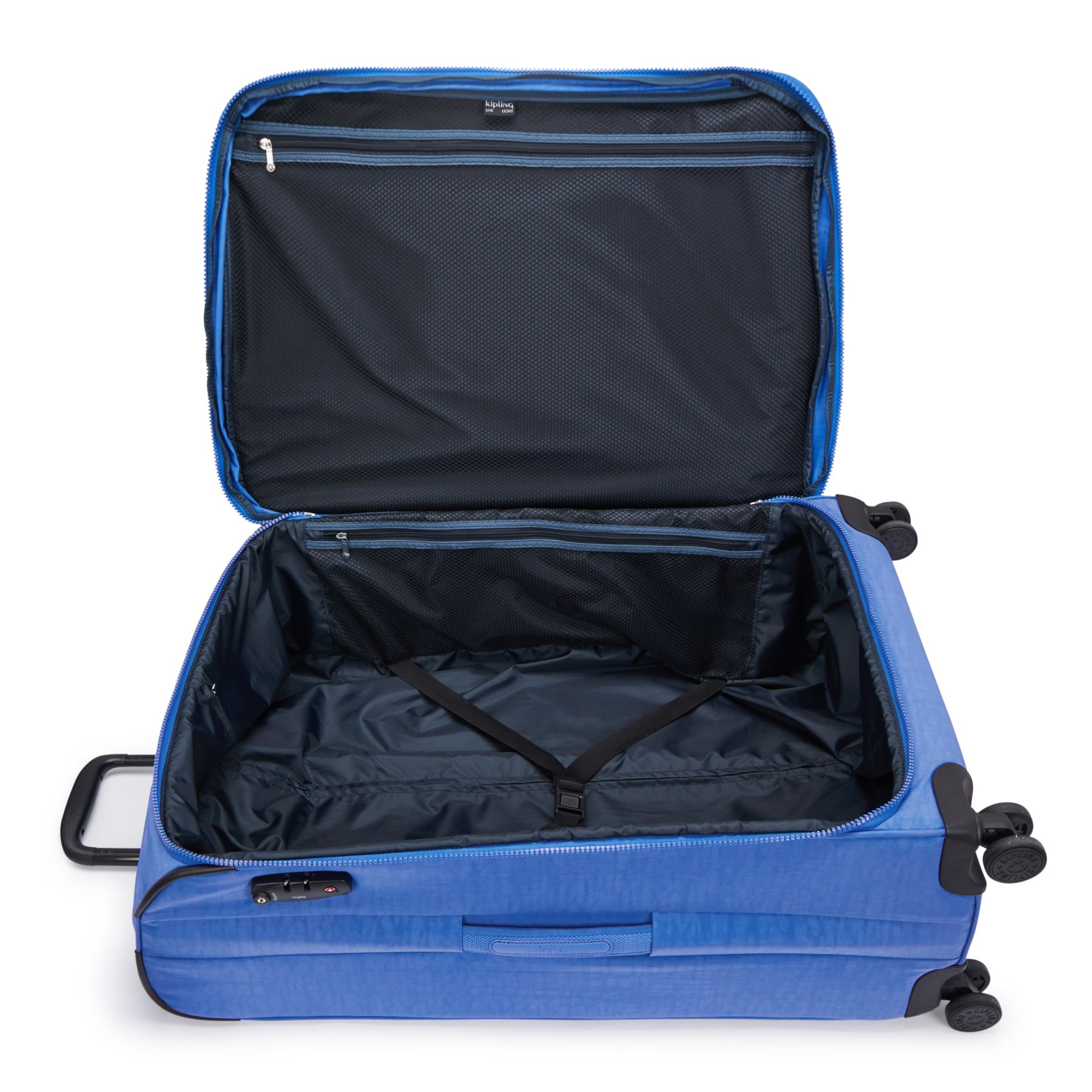 NEW YOURI SPIN L Grande Valise Extensible à Roulettes avec Poignée Télescopique - Havana Blue
