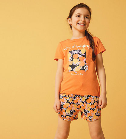 Name It Shorts - NkfJinnia - Dark Sapphire m. Citrusfrugter