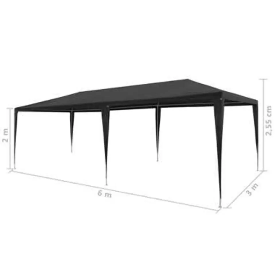 vidaXL - Partytent - Antraciet - Polyetheen