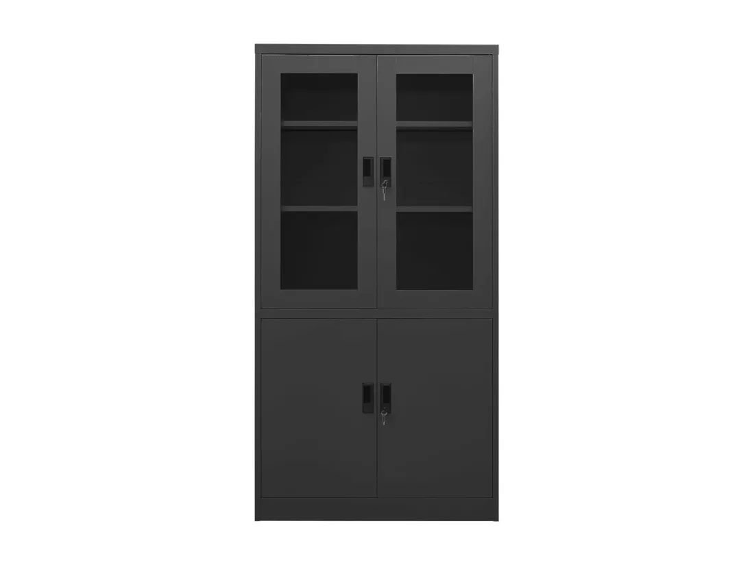Armoire de bureau Anthracite 90x40x180 cm Acier