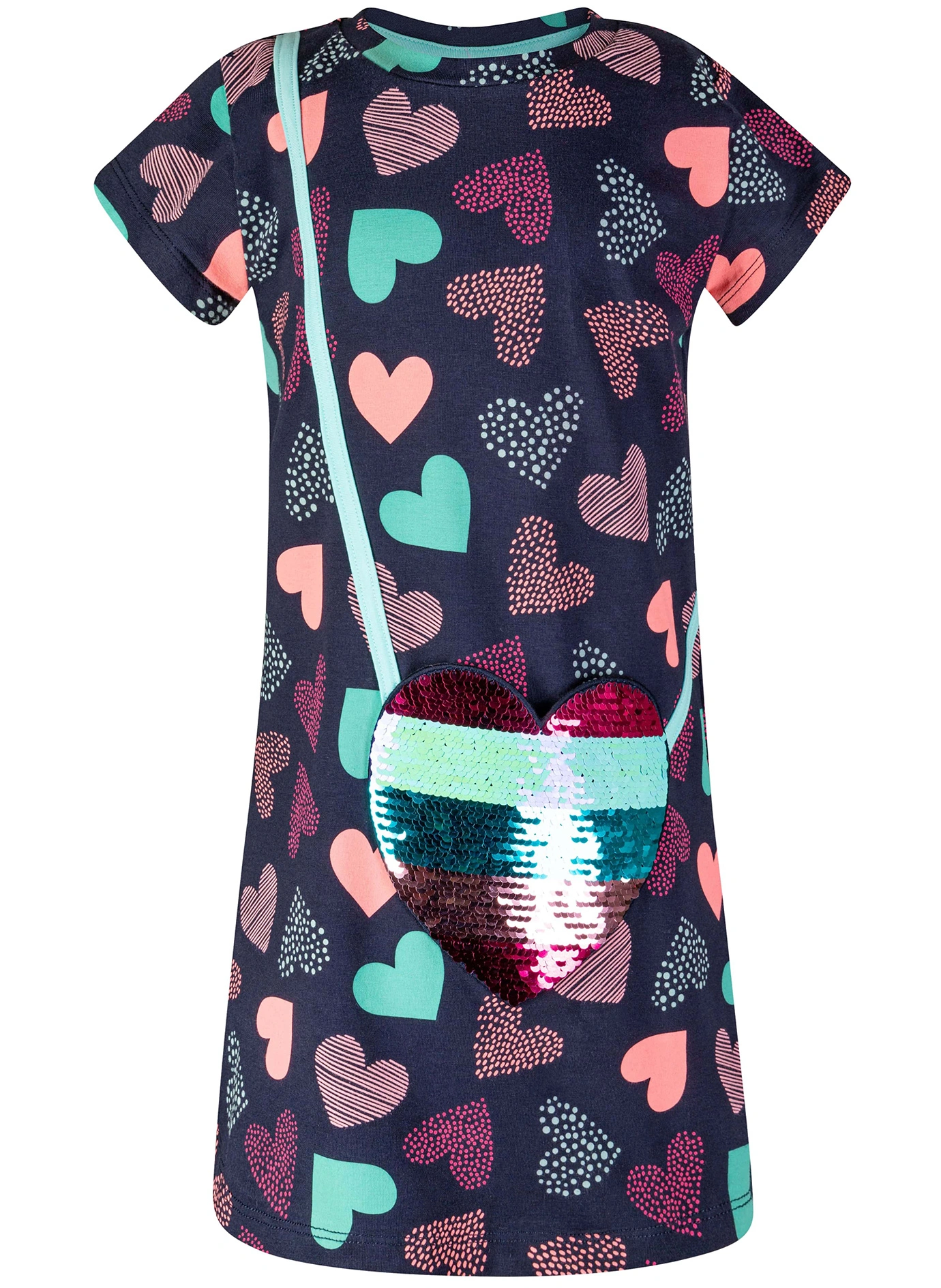 Kleid LOVELY mit Pailletten in navy