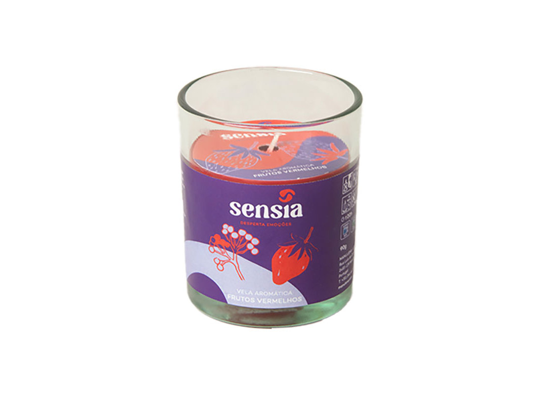 VELA PERFUMADA SENSIA FRUTOS VERMELHOS 90G