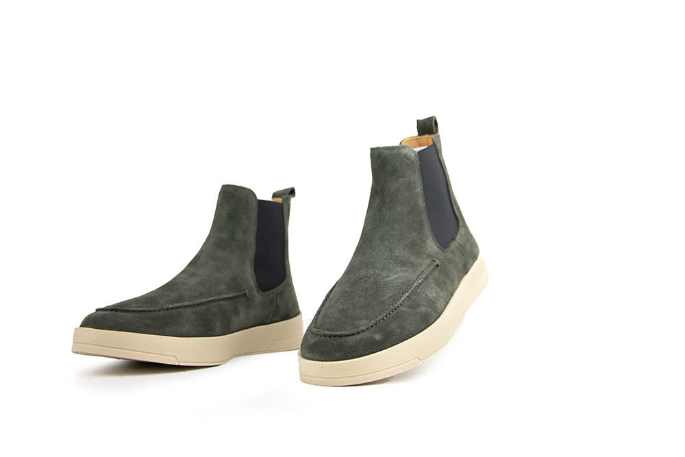 Blackstone Chelsea Boots Green Suede
