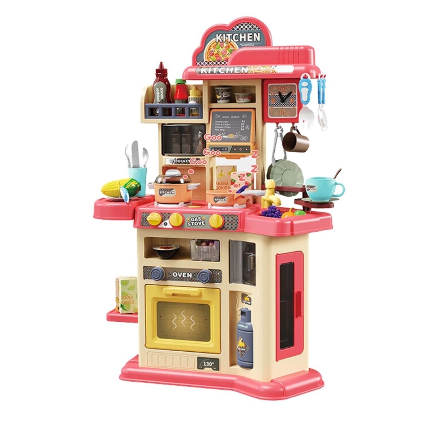 Coemo Kinderküche Joe Spielküche ROT mit viel Zubehör