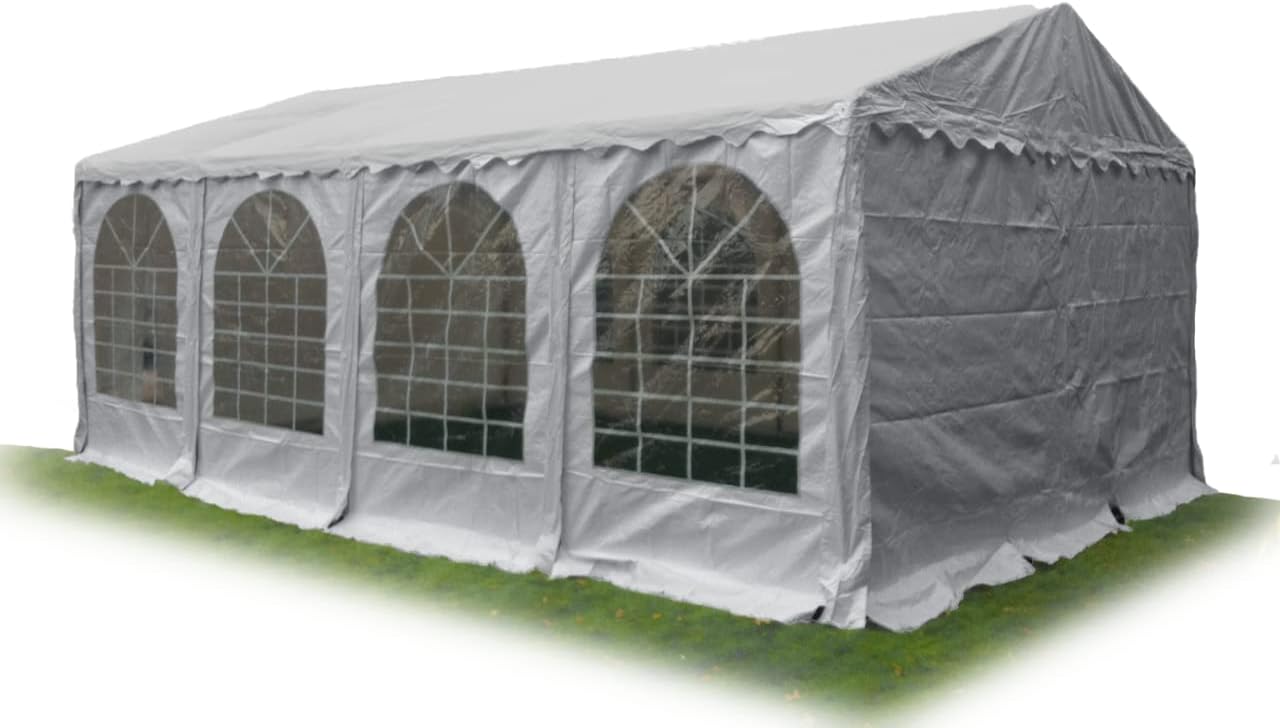 AMBISPHERE Partyzelt Classic Plus 4x6 m - wasserdicht -Pavillon PVC Plane 850 N - Festzelt - Bierzelt Wasserdicht, UV-Resistent & Feuerhemmend in mit 5 Jahren Garantie