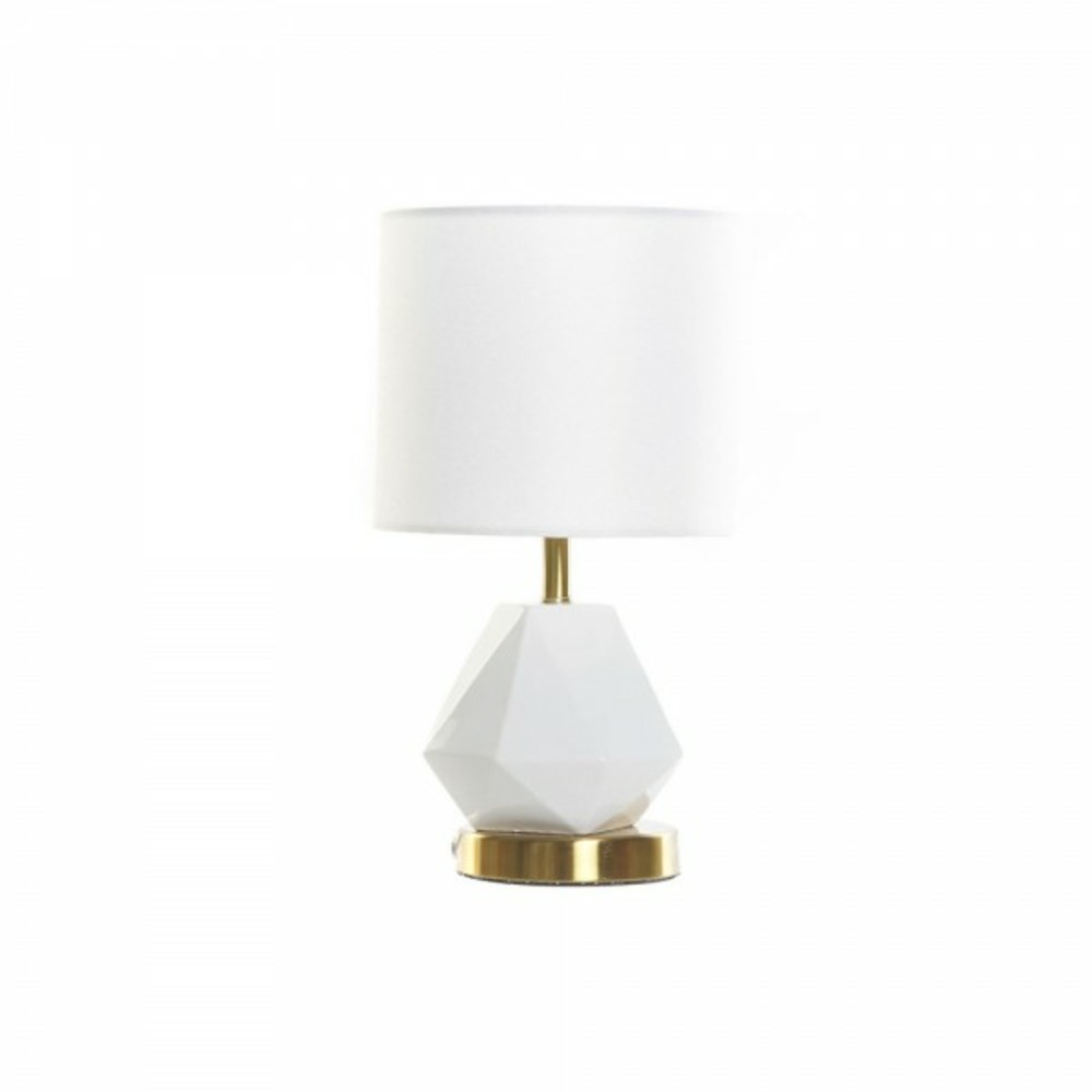 Lampe de bureau blanc polyester métal céramique 220 v doré 50 w