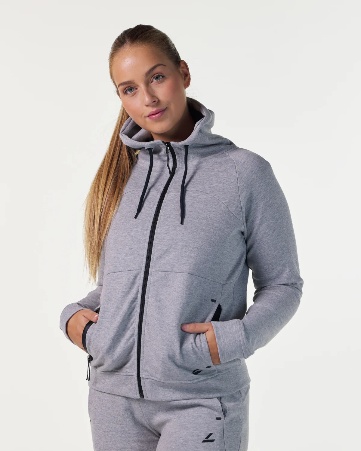 LEVITY Break Tech Zip Jacket Grey Marl
