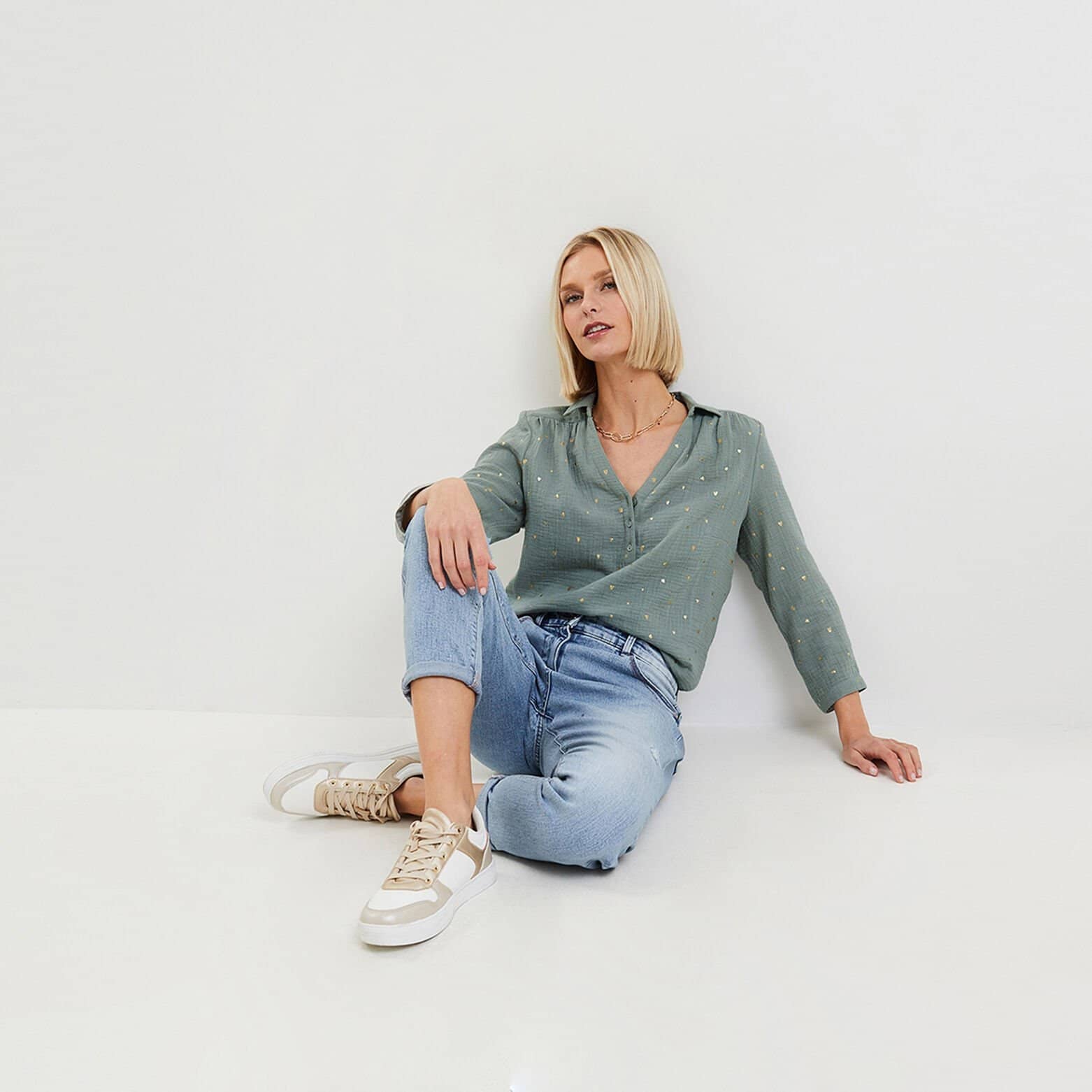Blouse gaze de coton femme