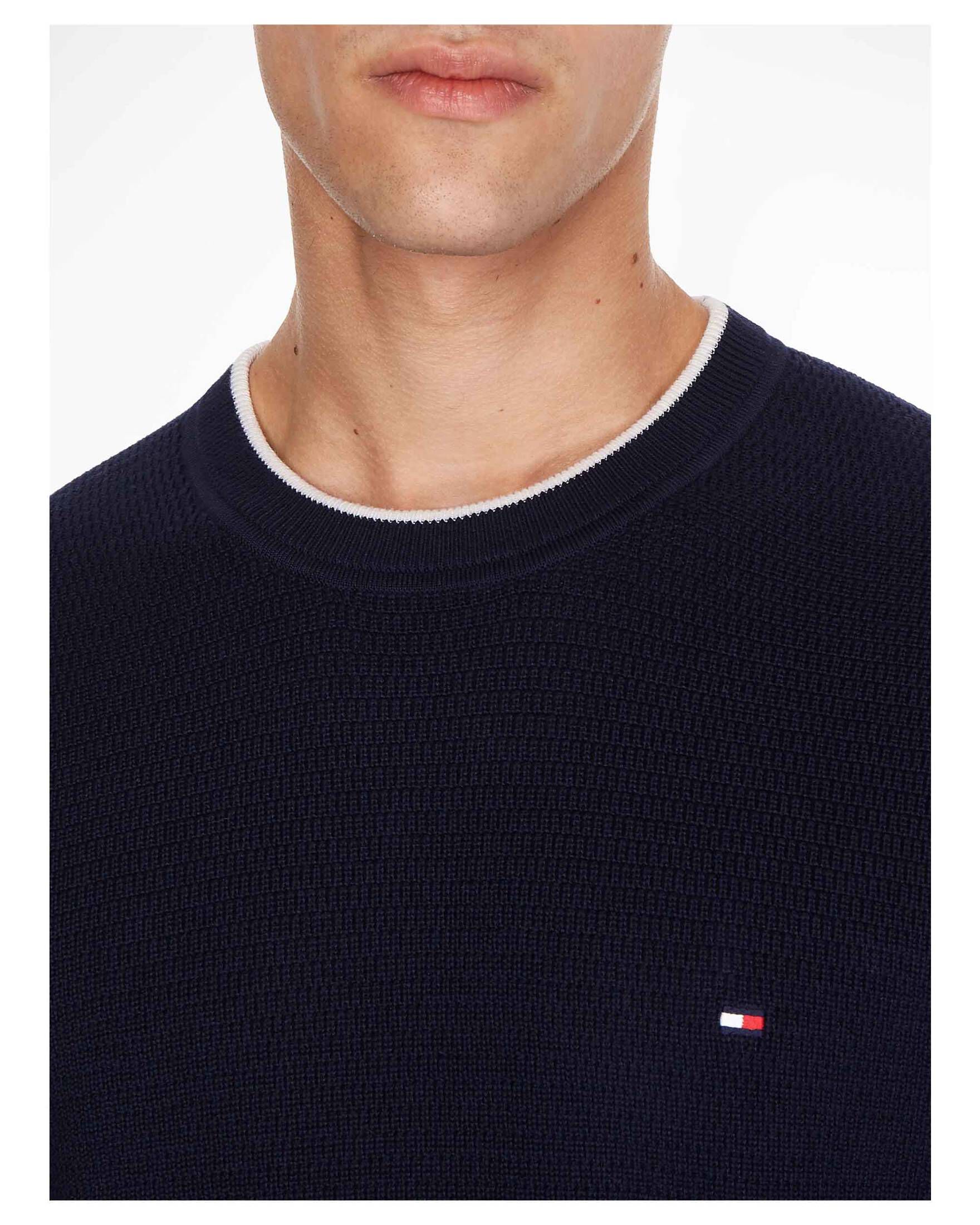 Tommy Hilfiger| Herren Strickpullover RWB BLOCK PLACEMENT Regular Fit