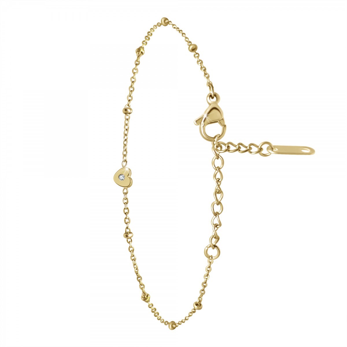 Bracelet coeur par SC Bohème orné d'un véritable diamant blanc