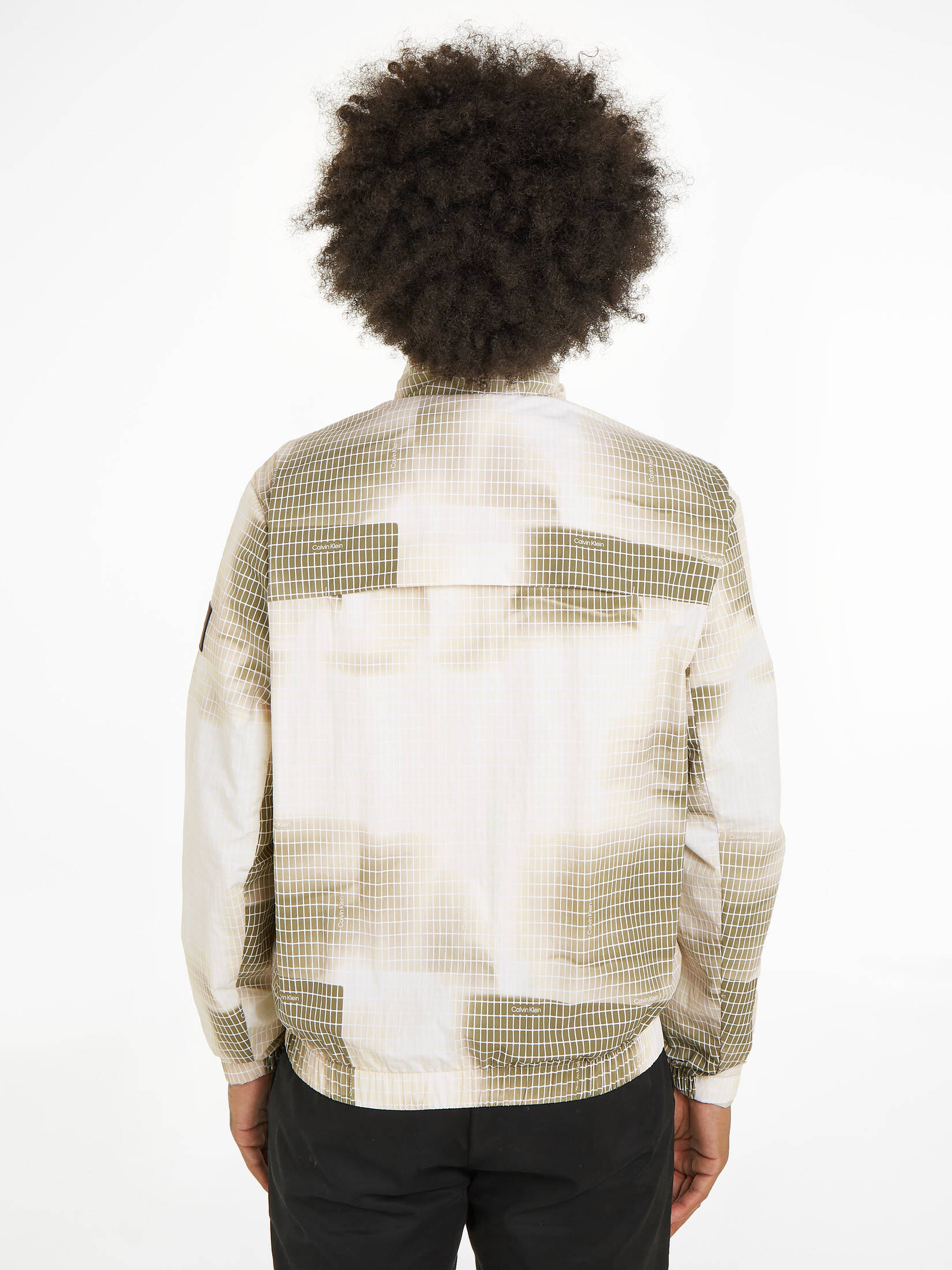 CALVIN KLEIN| Herren Jacke DIFFUSED GRID AOP BLOUSON