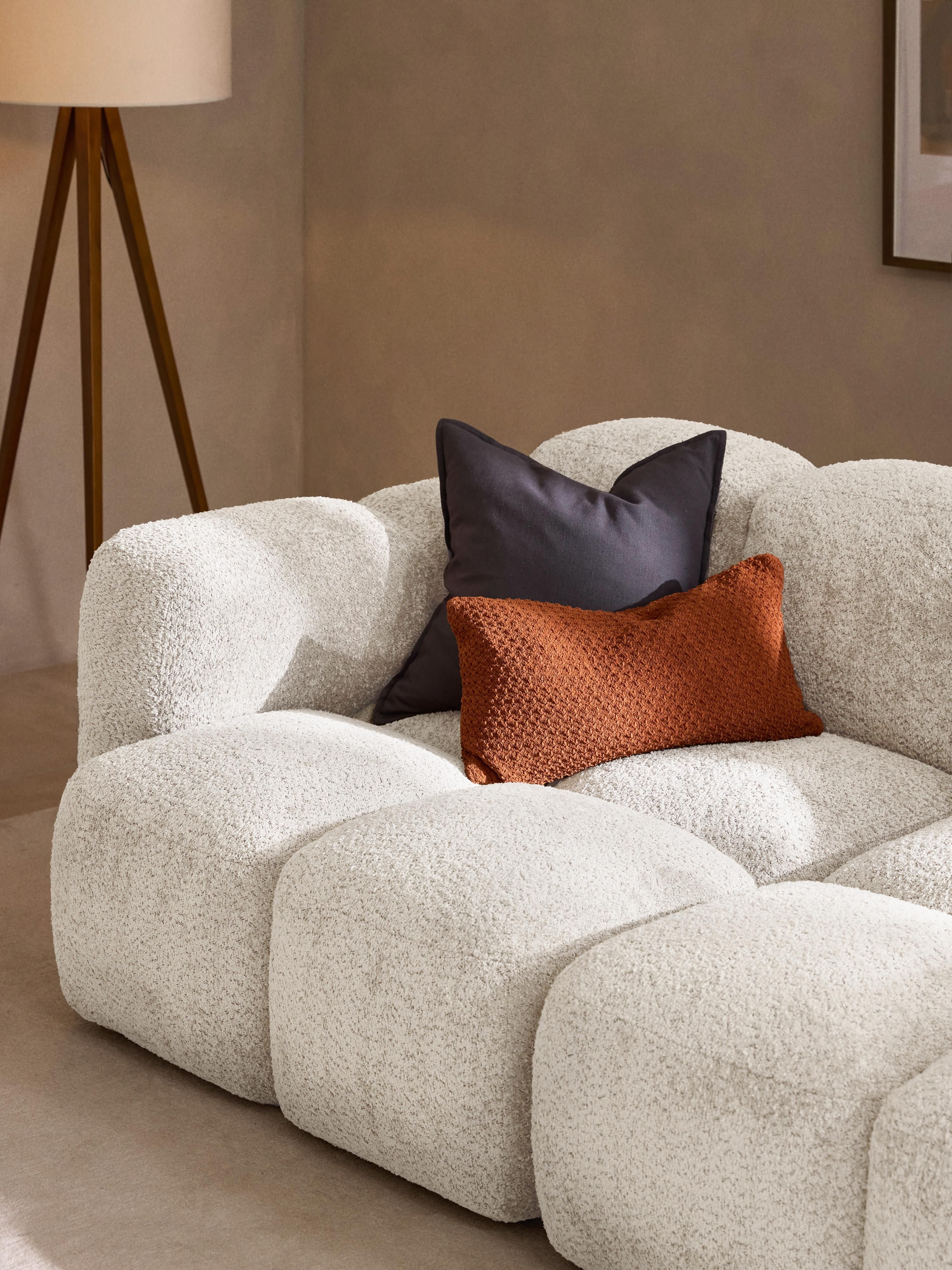Modulaire bank Tayla (3-zits) van teddy bouclé