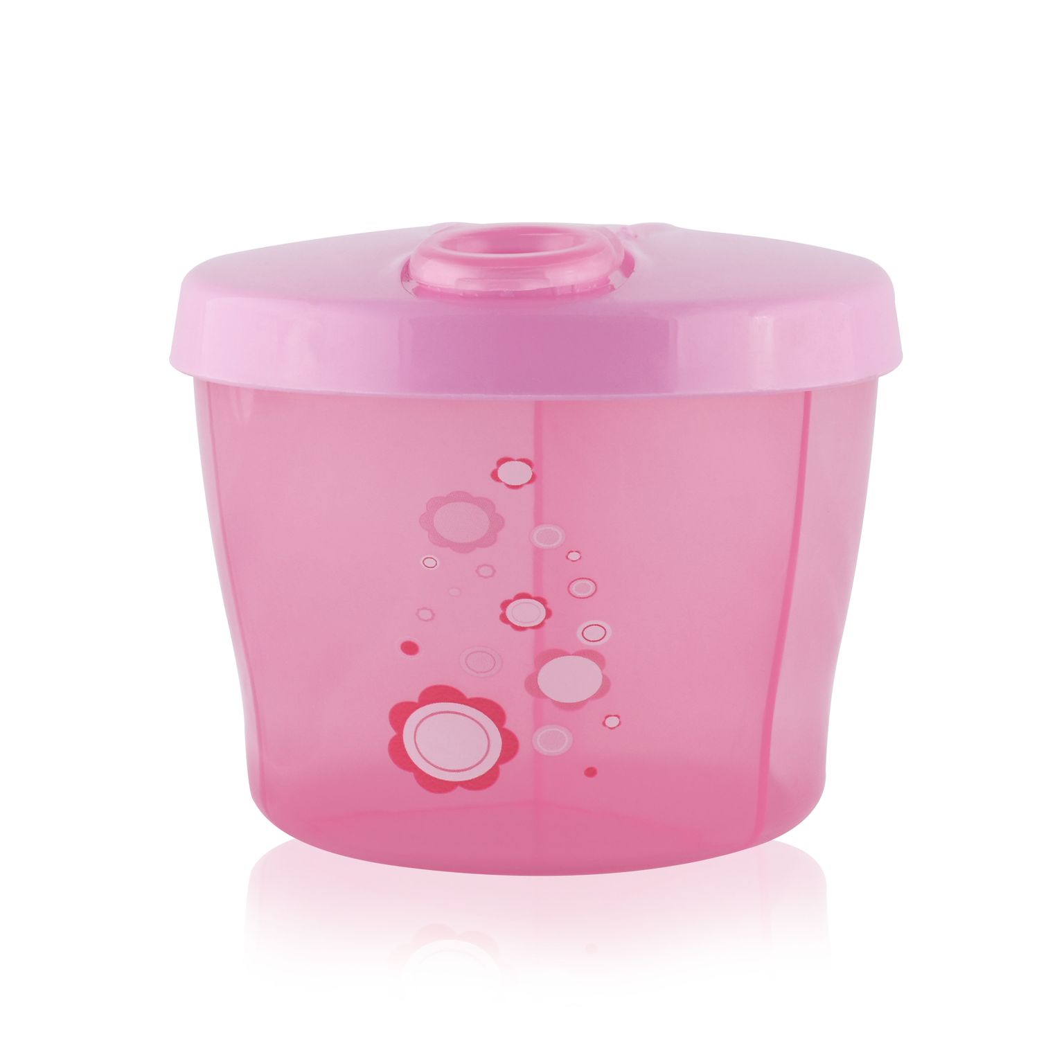Baby Care Milchpulverbehälter, Snackbehälter, mit Deckel, für drei Portionen rosa