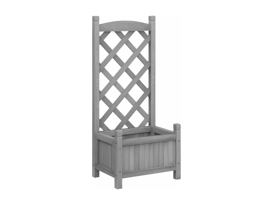 Jardinière bac lit surélevé bois marron 40 x 30 x 90 cm 02_0038323