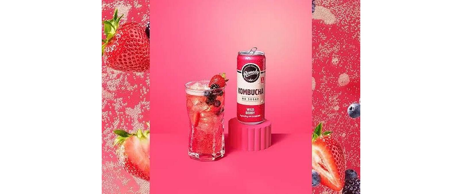 Wild Berry Kombucha 12 x 0.25 lKombucha-Teegetränk mit Waldbeerengeschmack