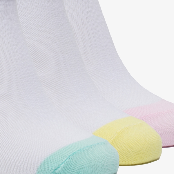 3 paar kinder sneakersokken pastel