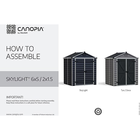 Skur Palram - Canopia Skylight 2,8 m2 - midnatsgrå