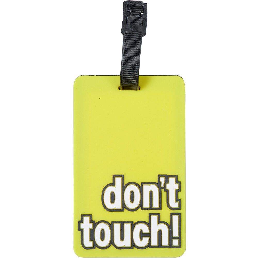 Porte étiquette pour bagage pvc message Don't touch