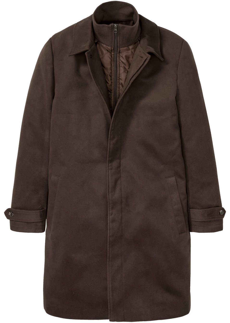 Manteau court avec empiècement coupe-vent