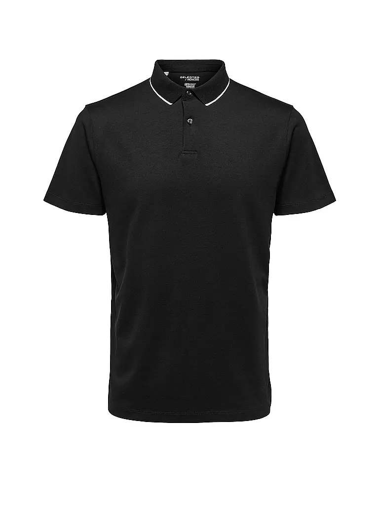 SELECTED Poloshirt SLHLEROY COOLMAX schwarz